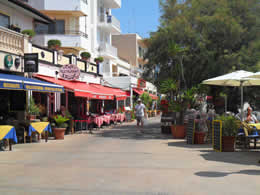 Restaurants beside  beach